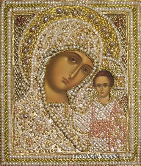 Молитва казанской иконе божией матери. Икона Божией Матери Казанская в вышитом окладе - заказать ...