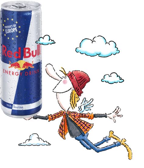 Png Red Bull Energy Drinks Oil Painting Character Design Packing