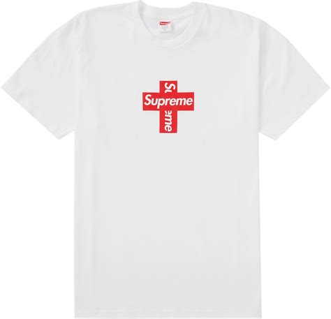 Supreme Cross Box Logo Tee White Fw20