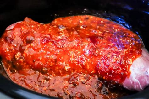 This slow cooker pork loin roast is flavored with a combination of pineapple and cranberry sauce. Slow Cooker Cranberry Pork Loin • The Diary of a Real Housewife