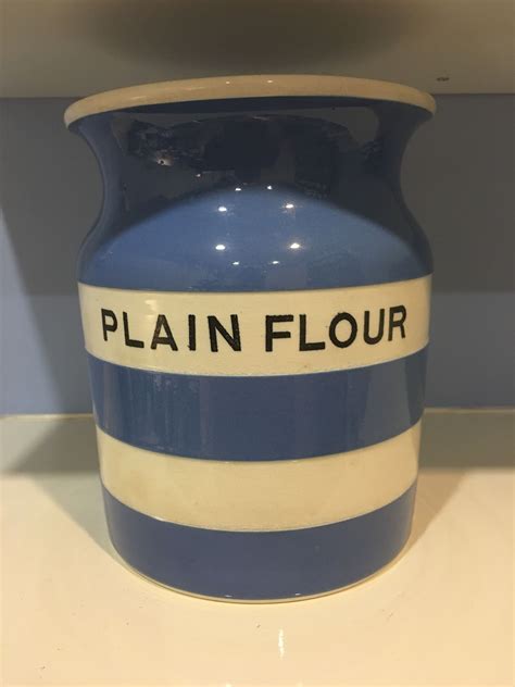 7 Tall Plain Flour Jar Cornishware Cottage Style Decor Jar Storage