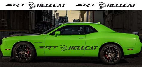 2x Dodge Challenger Srt Hellcat 2009 2018 Side Vinyl Decal Stripe