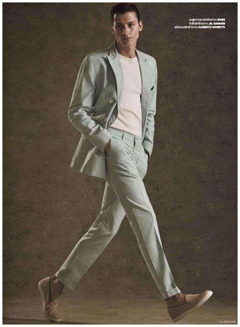 Spring Colored Mens Suiting In Focus For Gq Thailand Fashion Editorial