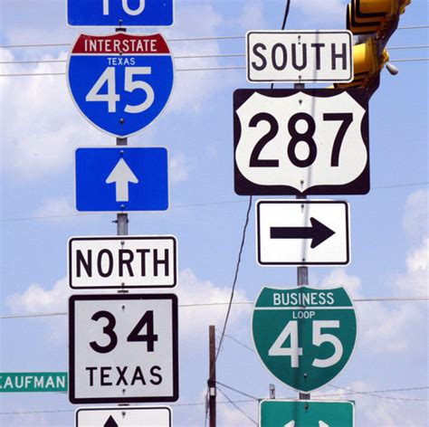 Texas U S Highway 287 State Highway 34 Business Loop 45 And