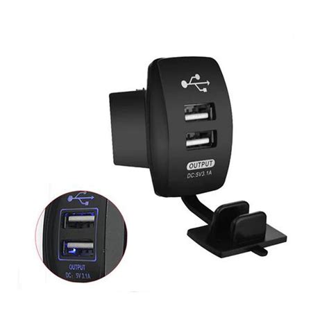 universal car styling switch type waterproof 2 port dual usb quick charger 12 24v 3 1a mini auto
