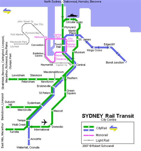 Mapa Del Metro De Sídney Para Descarga Mapa Detallado Para Imprimir