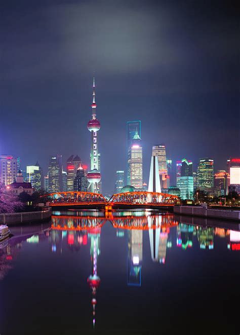 China Shanghai Skyline At Night By Martin Puddy In 2021 Shanghai