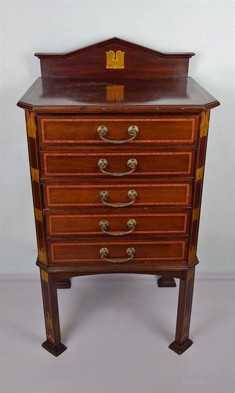 Maybe you would like to learn more about one of these? Pretty Inlaid 5 Drawer Filing / Music Cabinet - Antiques Atlas