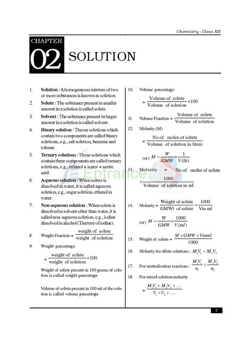 Chapter 12 Solutions Chemistry Worksheet Answers Printable Word Searches