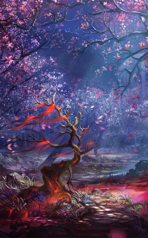 Download 1200x1920 Fantasy Landscape Colorful Scenic