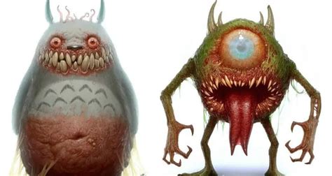 11 Beloved Cartoon Characters Turned Into Terrifying Monsters