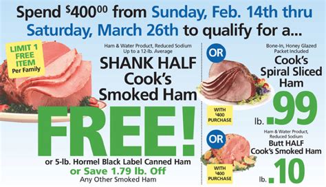 Shop rite free ham 2021 : ShopRite Holiday Dinner Promo - Earn a FREE Turkey, Ham ...