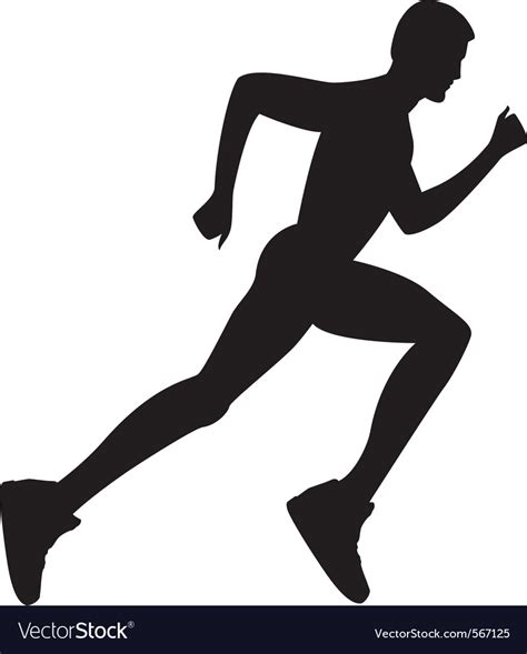 running man silhouette free vector