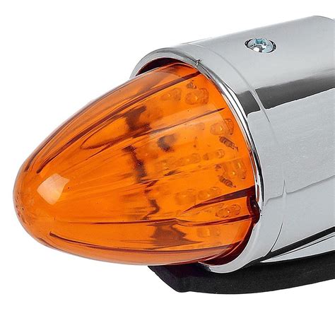 5x Amber Chrome Cab Marker Indicator Light Led For Trucks Kenworth