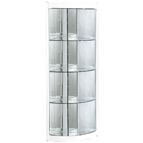 Crafted of solid wood in a clean black finish, this cabinet's frame strikes a streamlined. Amazon.com: Milan KALEIGH-CUR-COR-WHT Corner Curio, White ...