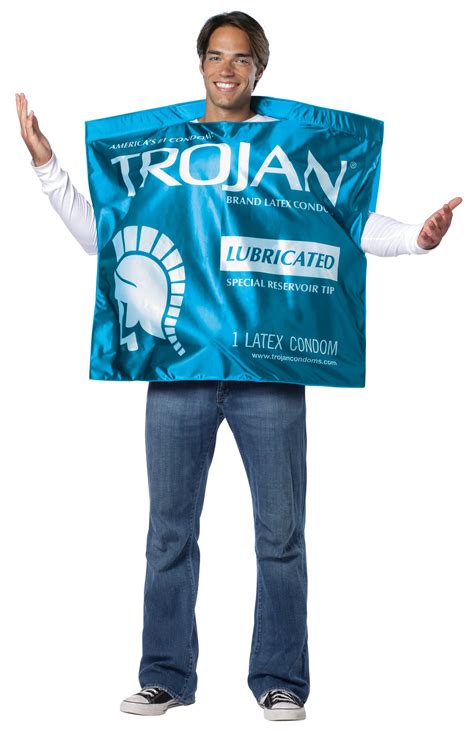 Trojan Lubricated Condom Wrapper Adult Costume Sexy Costumes Sexy Couple Costu In Stock