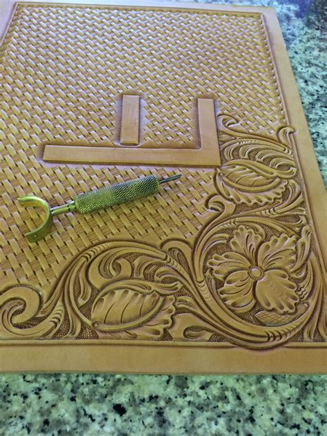Sheridan style, floral flowers leather tooling pattern for bible cover, journal, notebook, padfolio, etc. My Leather Floral Tooling Process - Don Gonzales Saddlery