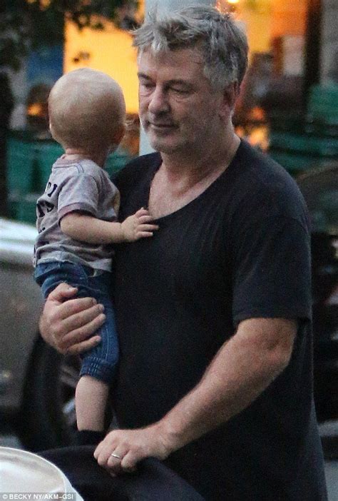 Alec Baldwin Looks Scruffy As He Carries Son On Outing With Hilaria New Fathers Becoming A