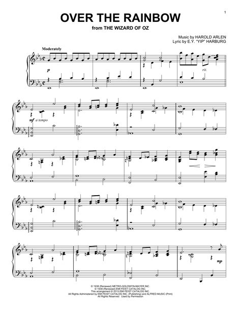 Over The Rainbow Sheet Music Direct