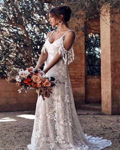 2019 Sexy Backless Lace Beach Wedding Dress Vintage Bohemia Vestido De
