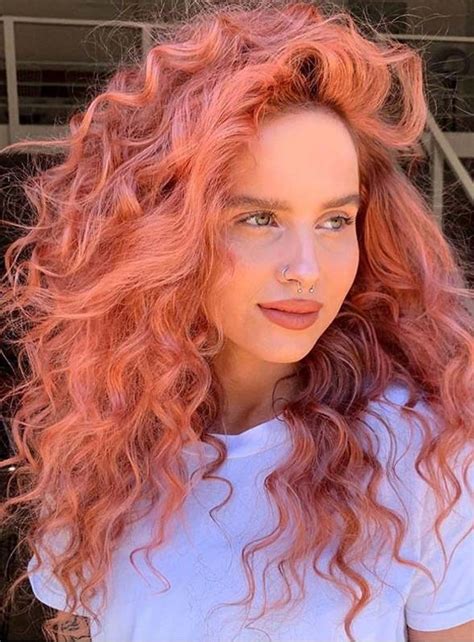 Bold Ideas Of Curls And Rose Gold Hair Colors For Women 2020