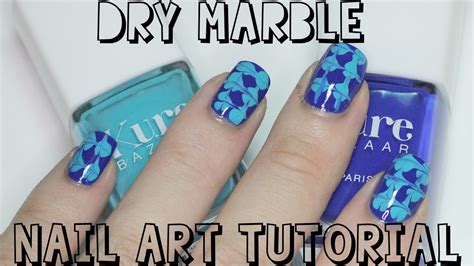 Dry Marble Nail Art Tutorial Youtube