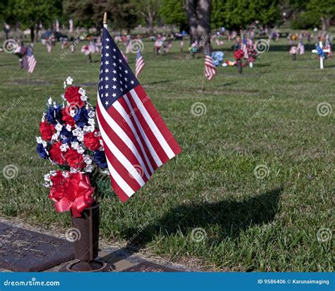 Memorial Day American Flag Stock Photo Image Of Deceased 9586406