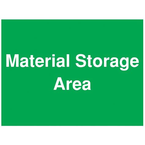 Material Storage Area Sign Pvc Cmt Group