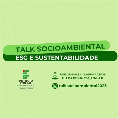 Talk Socioambiental ESG E Sustentabilidade Em Passos Sympla