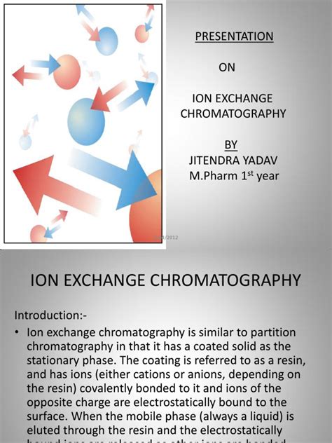 Ion Exchange Chromatography Final Ppt Chromatography Ion Exchange