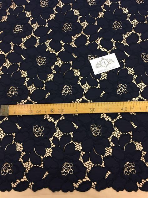 Navy Blue Lace Fabric Guipure Lace Lace Fabric From Imperiallace Com