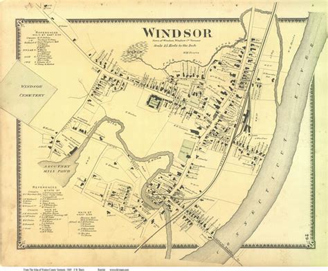 1869 Maps Of Windsor County Vermont
