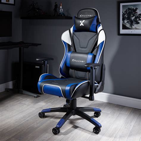 Agility Esports X Rocker Office Pc Chair In Blue 0745501 X Rocker Uk