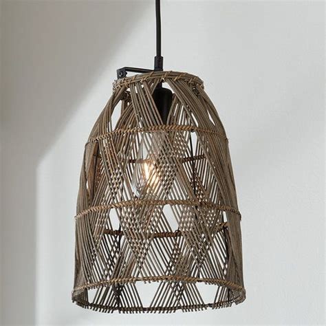 Young House Love Wicker Bell Pendant Shades Of Light Shop Pendant