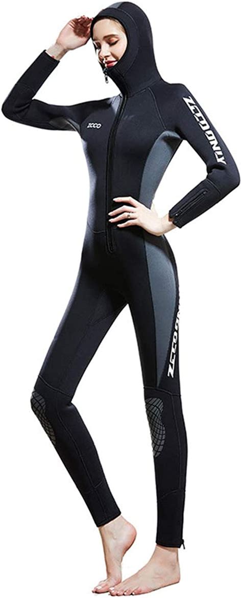 Womens Full Body Wetsuit 5mm Neoprene Diving Suits Thicken Thermal One