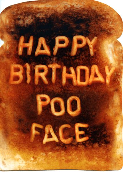 Humorous Birthday Card Happy Birthday Poo Face Comedy Card Company