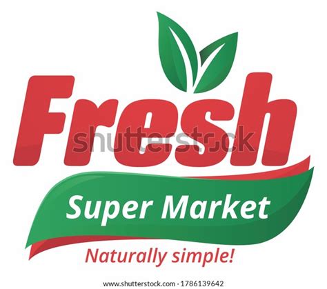 Fresh Super Market Logo Image Malls Stock Illustration 1786139642