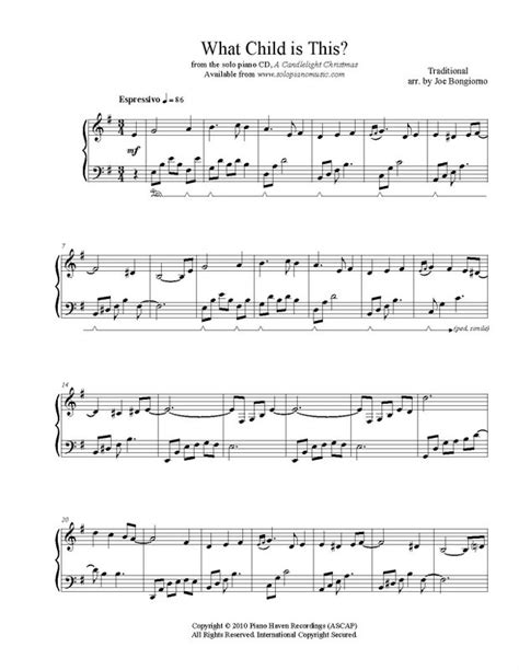 Learn greensleeves melody on the piano. What Child is This? (Greensleeves) sheet music PDF - Joe Bongiorno - Shigeru Kawai solo piano ...