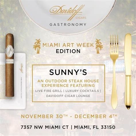 Cigar News The Davidoff Gastronomy Series The Miami Edition Dates
