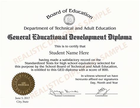 Fake Ged And High School Equivalency Diplomas Realistic Diplomas