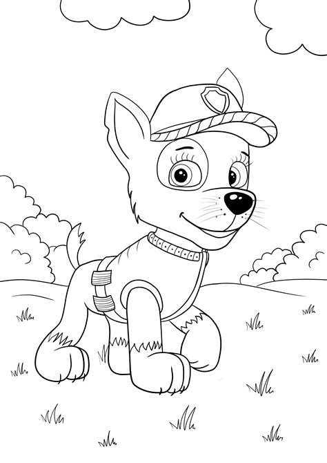 Chase From Paw Patrol Free Printable For Easy Coloring