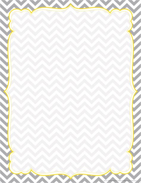 Yellow And Gray Chevron Border Free Wallpaper