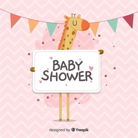 Its A Girl Baby Shower Template Free Vector