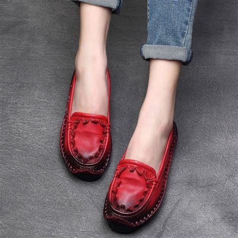 3 Colors Handmade Shoesoxford Women Shoes Flat Shoes Retro Etsy