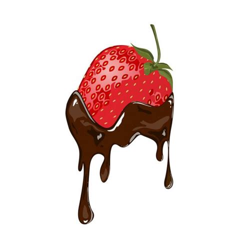 chocolate covered strawberry drawing realistic chocolate drawing covered strawberry oriana