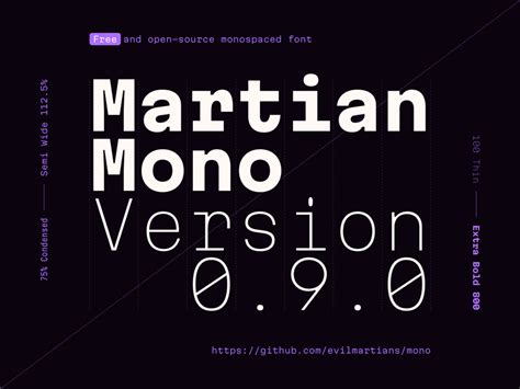 Martian Mono Free Monospaced Font Theme Ui