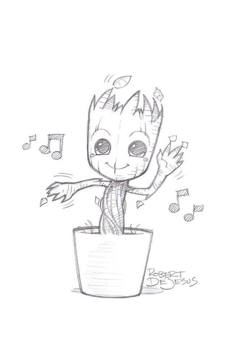 Image Result For Groot Drawing Disney Drawings Sketches