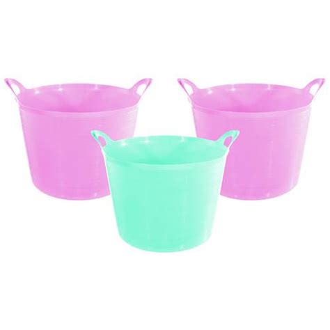 Buy Argos Home Set Of 3 27 Litre Pink Flexi Tubs Kids