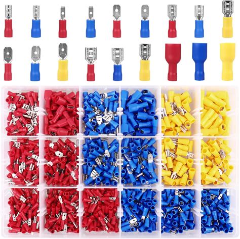 Cosse a Sertir 900pcs Cosses Electriques Plates Mâles et Femelles