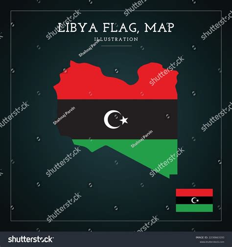 Libya Flag Map Vector Illustration Royalty Free Stock Vector